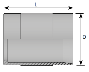 Objimka PTFE VLNOVEC  Ferrule for PTFE convo